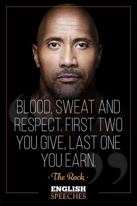 “Blood, Sweat and Respect. First Two You Give, Last One You Earn.” The ...