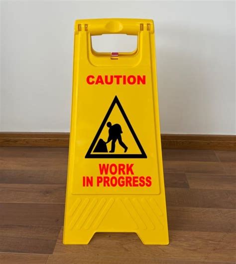 Work in Progress Caution Sign - Imagine Care Limited