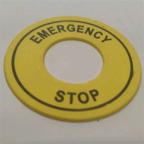 Panel Emergency Stop Sticker, PVC at Rs 10/piece in Ahmedabad | ID ...