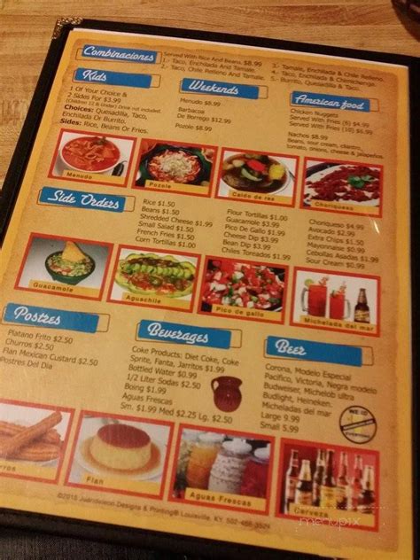 Menu of La Lupita Mexican Restaurant in Clarksville, IN 47129