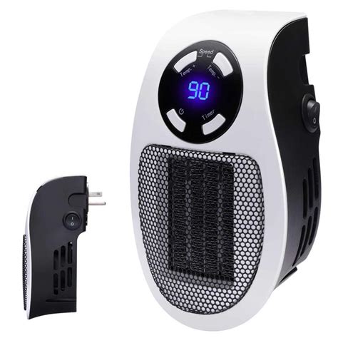 Handy Wall-Outlet Space Heater, Plug-in Ceramic Mini Heater Portable ...