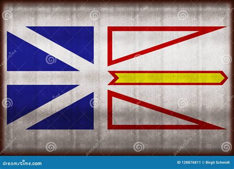 Newfoundland and Labrador Rusty Flag Illustration Stock Illustration ...