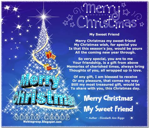 Merry Christmas My Sweet Friend | QuotesBae