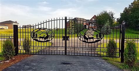 NEW DRIVEWAY WROUGHT IRON ORNAMENTAL ENTRANCE GATE 20 FT / 14 FT ...