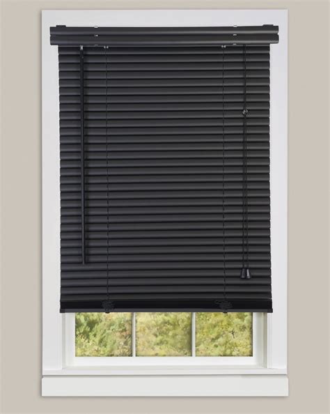 Window Blinds Mini Blinds 1" Slats Black Venetian Vinyl Blind - Walmart.com