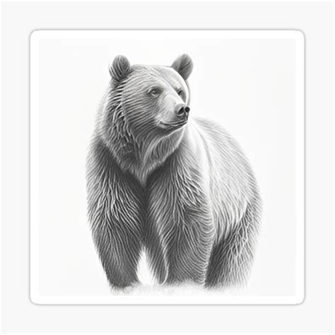 "Bear pencil drawing" Sticker for Sale by Pencil-Art | Redbubble