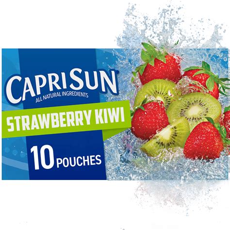 Capri Sun Strawberry Kiwi Flavored Juice Drink Blend, 10 ct. Box ...