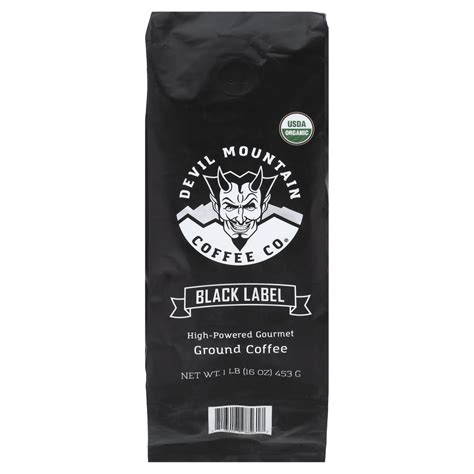 Black Label Devil Mountain, Dark Roast, Strong Ground Coffee, 16 Oz - Walmart.com