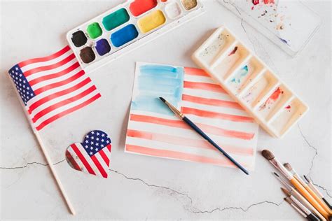 Free Photo | Watercolor painting of american flag