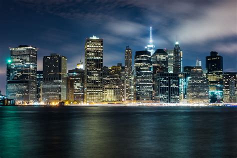 Manhattan by Night Royalty-Free Stock Photo