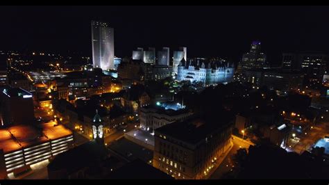 Albany New York at night in 4k - YouTube