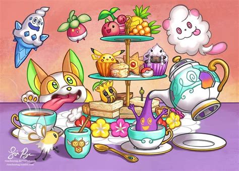 Pokemon High Tea by Risachantag on DeviantArt | Pokemon, Pokemon tumblr, Pokemon alola