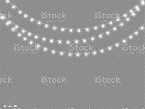 Led Neon Lights White Christmas Garland Decoration Stock Illustration - Download Image Now ...