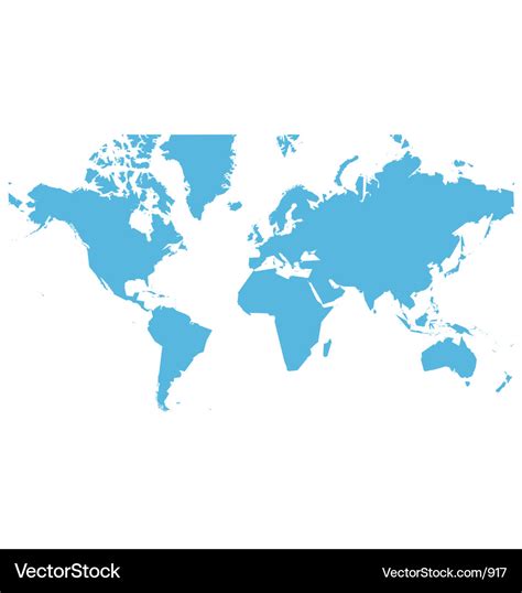 World map flat Royalty Free Vector Image - VectorStock