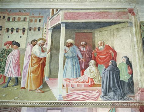 The Resurrection Of Tabitha, C.1425-28 Painting by Tommaso Masolino Da ...