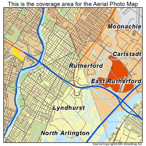 Aerial Photography Map of Rutherford, NJ New Jersey