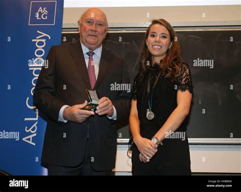 Nobel Peace Prize winner FW de Klerk is presented with the Praeses Elit Award by Auditor Hilary ...