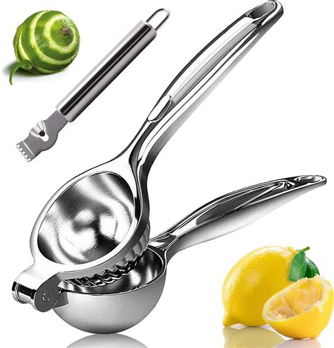 Monkkino Lemon Squeezer Juicer, Stainless Steel Handheld Lime Juicer, Manual Hand Citrus Press ...