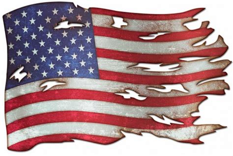 "WAR TORN AMERICAN FLAG" METAL WALL ART | American flag metal wall art, American flag drawing ...