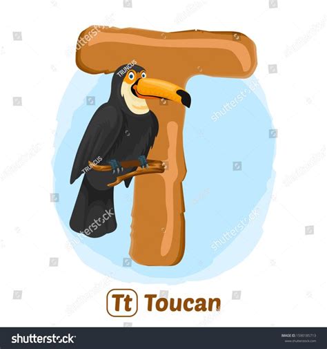 stock vector of T for toucan. alphabet animal for education #Ad , #Affiliate, #toucan#vector# ...