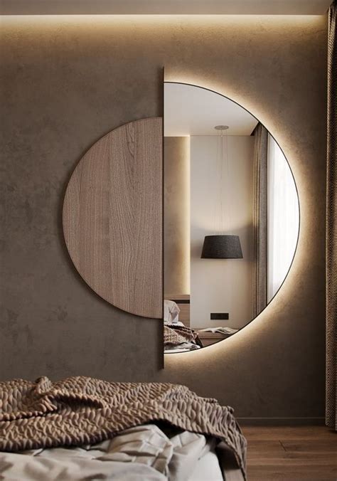 Mi-Mirror - Luxury Half Moon Shape Backlit Bedroom Mirror | Mirror decor living room, Mirror ...