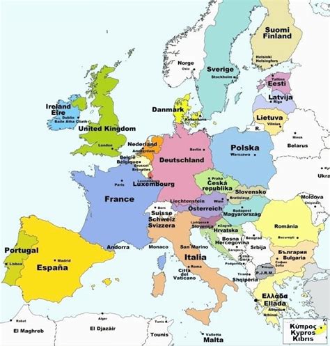 Europe Map Quiz with Capitals | secretmuseum