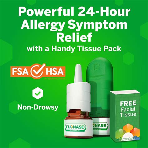 Flonase Allergy Relief Nasal Spray - 72 Sprays, Non-Drowsy 24-Hour Allergy Medicine with Bonus ...