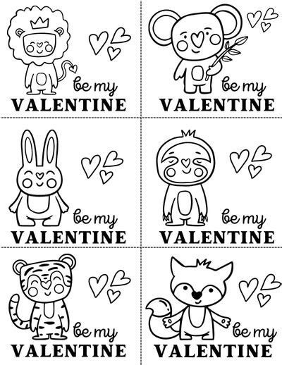 Free Black And White Printable Valentine Cards For Kids