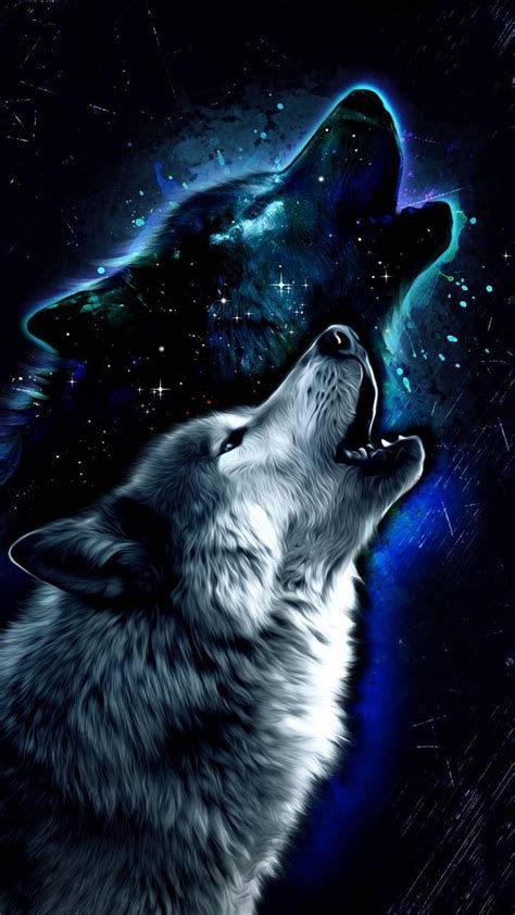 Galaxy Wolf Wallpaper for mobile phone, tablet, desktop computer and other devices HD and 4K ...