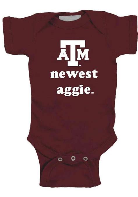 Texas A&M Aggies Baby Maroon Newest Short Sleeve One Piece, Maroon, 100% COTTON, Size 18M ...