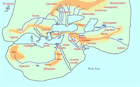 Herodotus' world map - Livius Herodotus Histories, Early World Maps ...