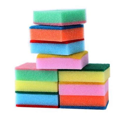 Household dish wash 10PCS Cleaning Sponges Universal Sponge Brush Set Kitchen Clean Tools ...