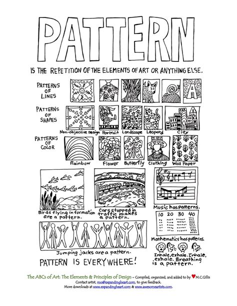 Elementary Art Pattern Worksheets - kidsworksheetfun