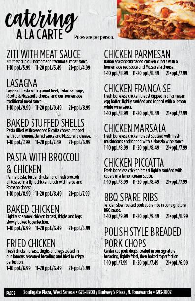 Catering Menu | The Market in The Square