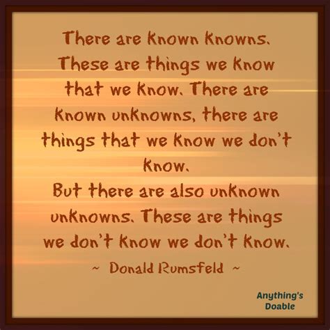 Donald Rumsfeld Unknown Unknowns - BrianBerning