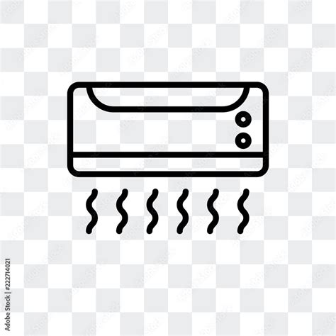 air conditioner icon isolated on transparent background. Modern and editable air conditioner ...