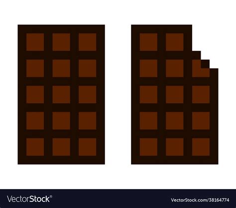 Pixel chocolate bar for game assets Royalty Free Vector