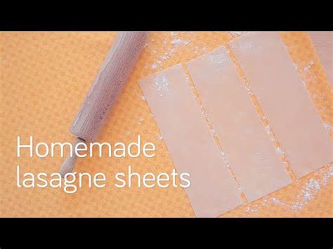 Homemade lasagne sheets | Video recipe - YouTube