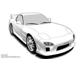 Vector Art Wallpaper: Iimpossibly Normal Mazda RX7