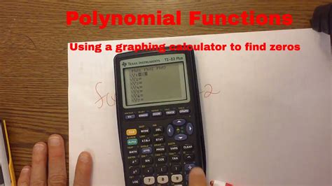 Pre-calculus-Polynomials- Using a graphing calculator to find zeros - YouTube