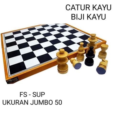 Promo Papan Catur Kayu Besar Jumbo Ukuran 50 Cm Diskon 26% di Seller Louellaa Shop - Wanasari ...