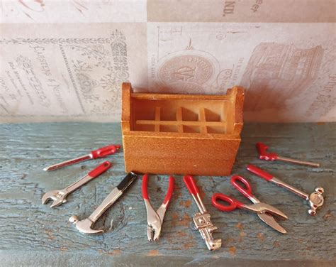 Miniature Tool Box Tools for Dollhouse - Etsy