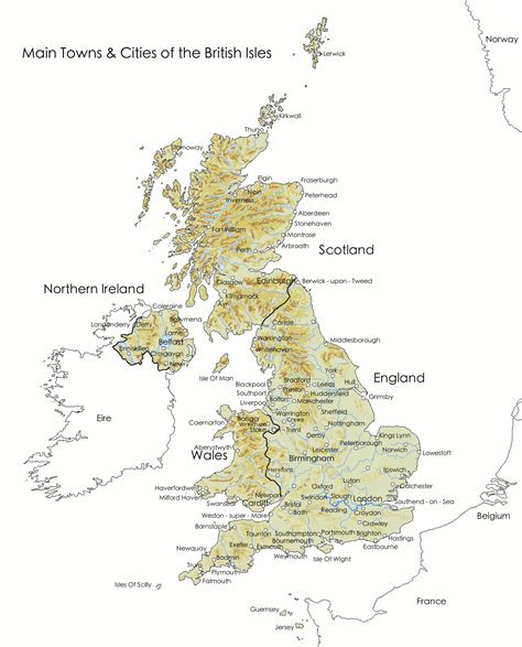 England Map Cities