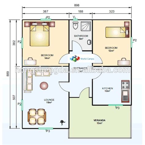 100m2 modern prefab steel frame house plans, View 100m2 house plans ...