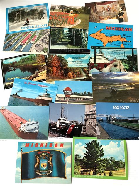 Michigan Postcards 17 Postcard Lot History Travel | Etsy | Travel memorabilia, Vintage michigan ...