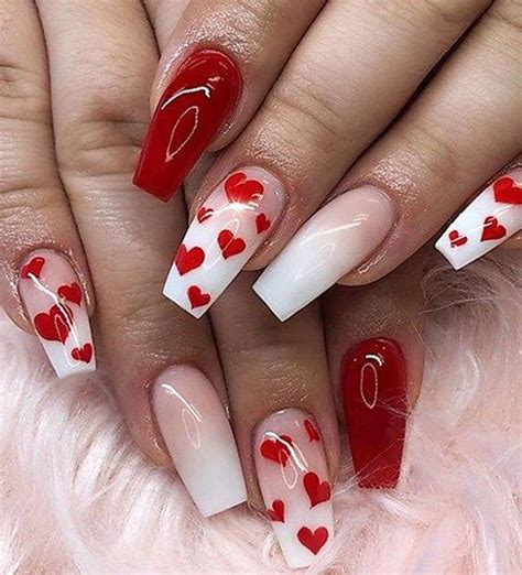 28 amazing nails art ideas for valentines day 24 * remajacantik | Heart nail designs, Nail ...