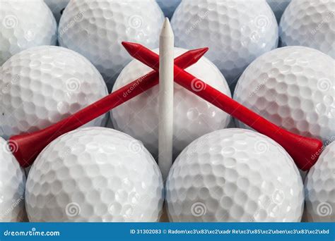 Golf balls and tees stock image. Image of stilllife, wooden - 31302083