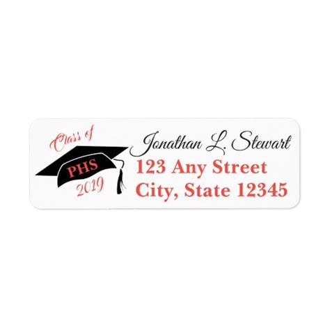 Personalized Graduation Return Address Labels | Zazzle.com