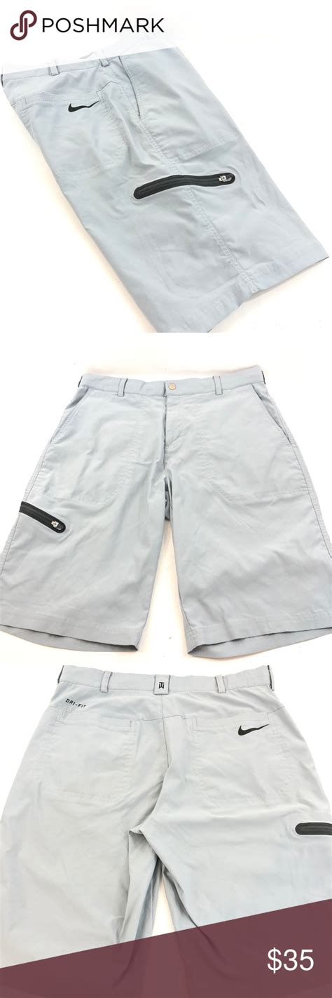 Nike Tiger Woods Collection Golf Shorts Light Gray | Golf shorts, Tiger woods, Grey nikes