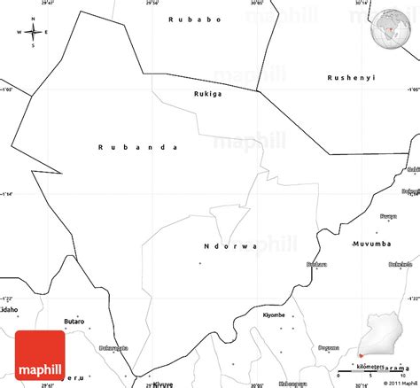 Blank Simple Map of Kabale